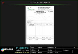 Phiếu xuất kho MAP PACIFIC Việt Nam
