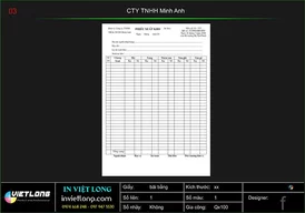 Phiếu xuất kho công ty Minh Anh