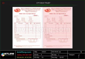 Mẫu phiếu yêu cầu dịch thuật