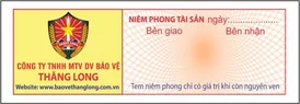 Mẫu tem niêm phong sản phẩm