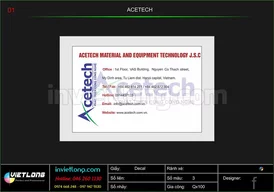 Mẫu tem nhãn Decal CTY ACETECH