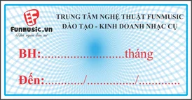 Mẫu tem bảo hành nhạc cụ
