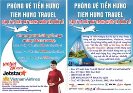 Mẫu tờ rơi phòng vé máy bay