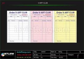 Mẫu Order V-Art Club