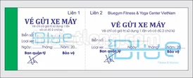 Mẫu Vé xe Blue Gym
