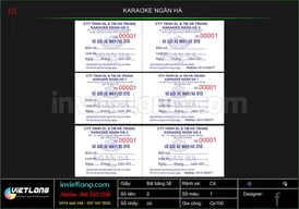 Mẫu vé xe Karaoke Ngân Hà