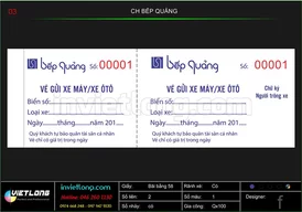 Mẫu vé xe nhà hàng bếp quảng