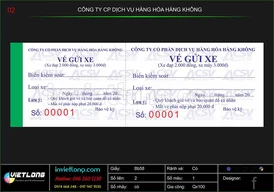 Mẫu vé xe CTY Dịch vụ hàng không