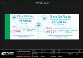 Mẫu vé xe thôn dã quán
