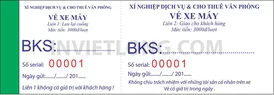 Mẫu vé xe CTY dịch vụ cho thuê văn phòng