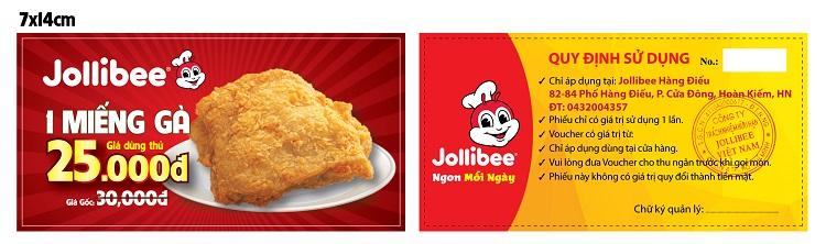 Mẫu voucher Julibee