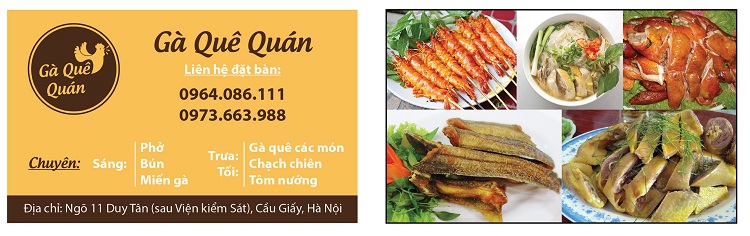 Card visit Gà quê quán