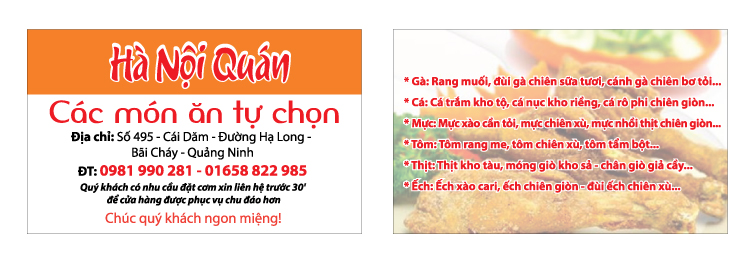 Card visit Hà Nội quán