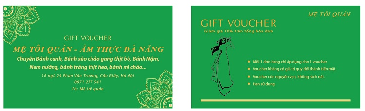 namecard Mẹ tôi quán
