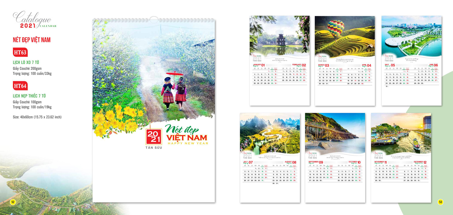 Lịch Tết 2021 Nét đẹp Việt Nam