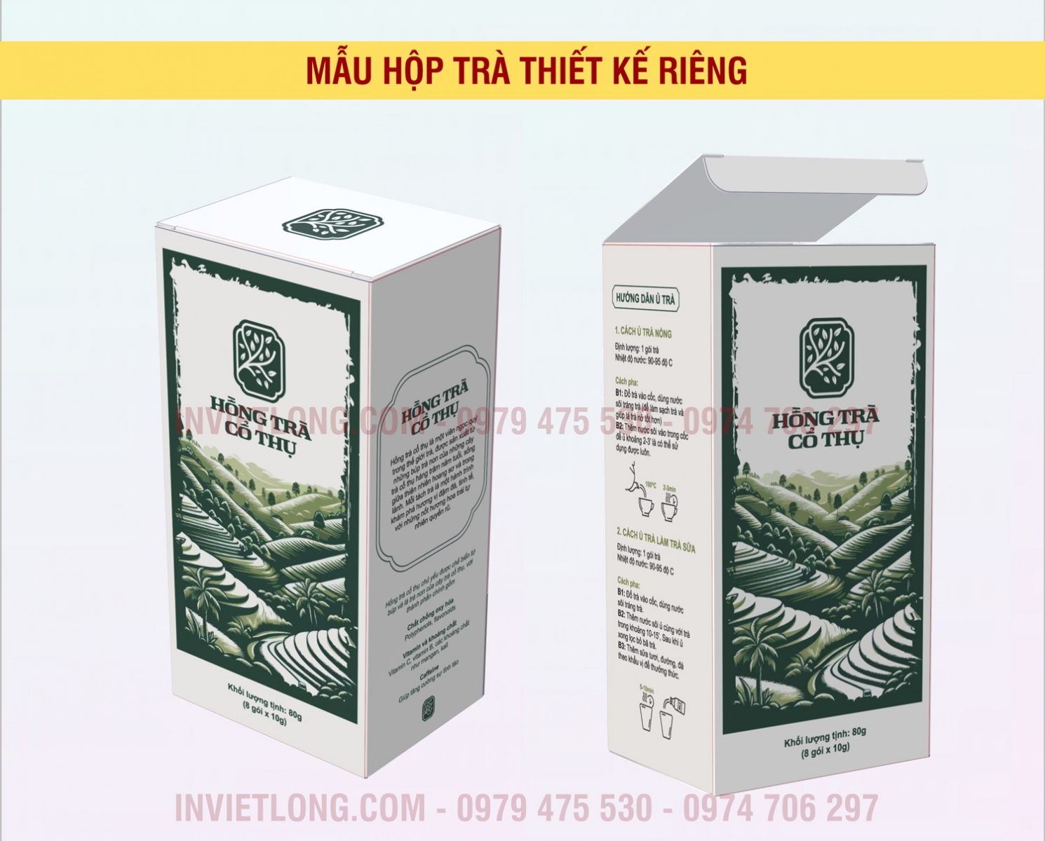 Mẫu hộp hồng trà cổ thụ