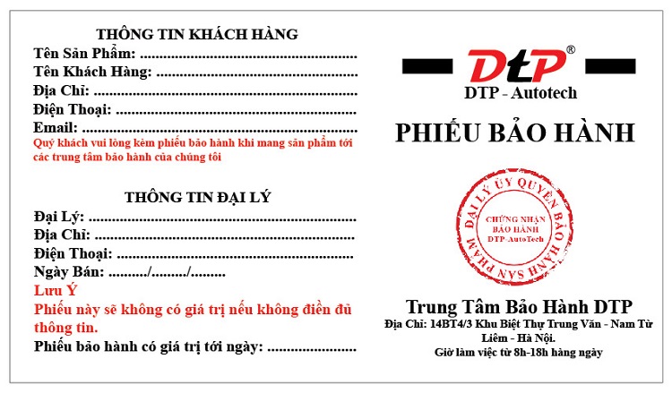 Mẫu thẻ bảo hành công nghệ