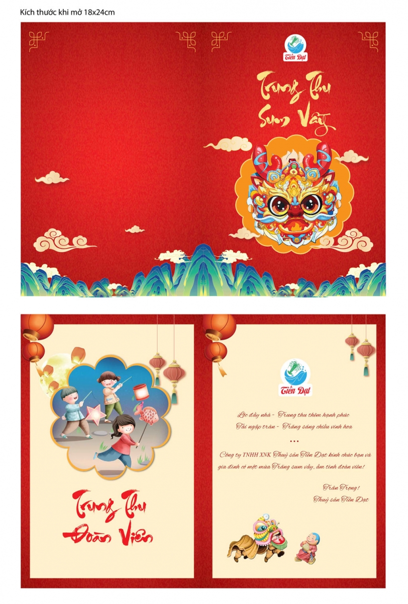 Thiệp trung thu ấn tượng