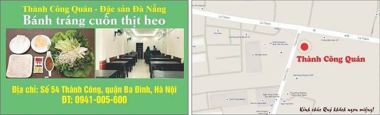 Card visit cửa hàng bánh tráng