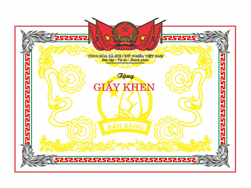 Mẫu giấy khen thiếu niên tiền phong