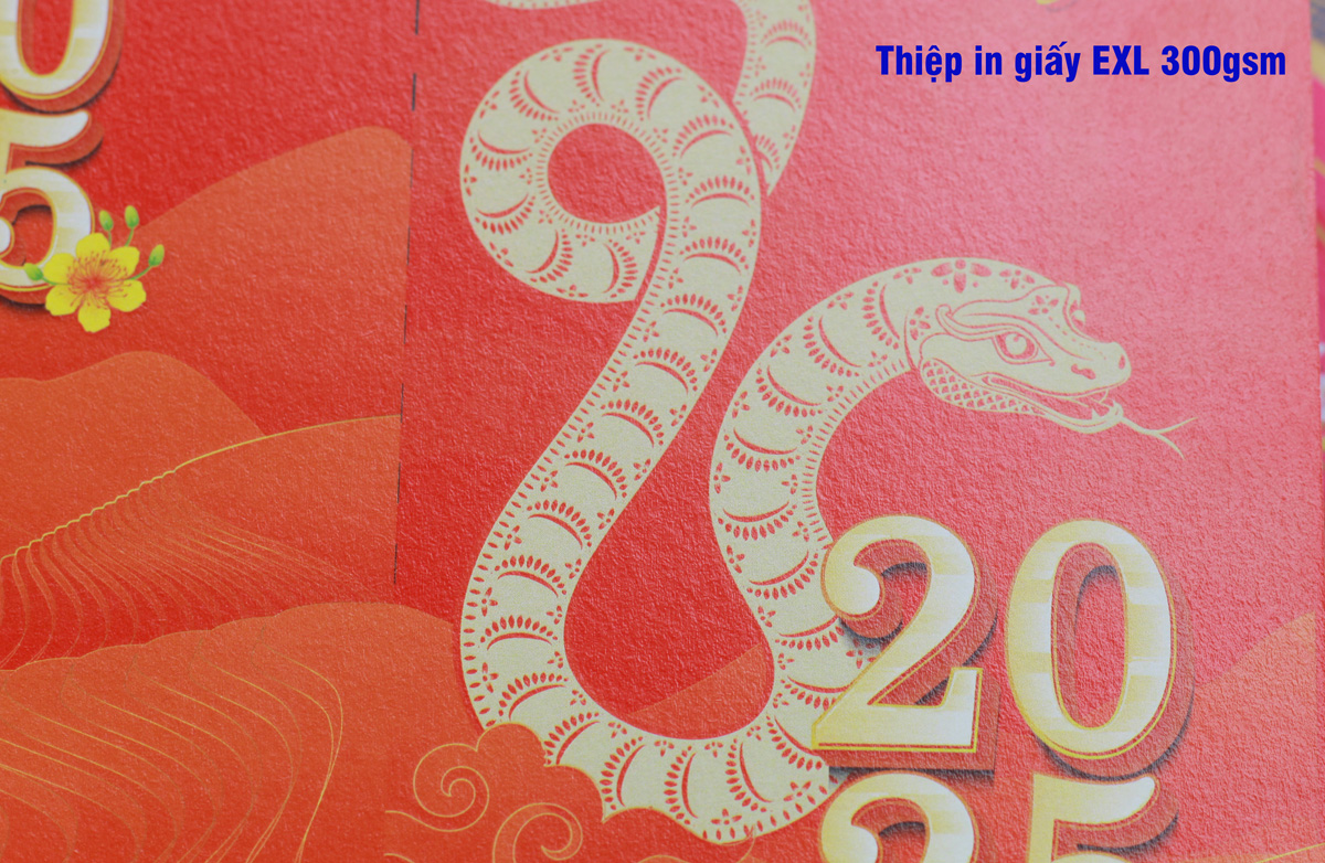 Thiệp in giấy EXL 300gsm