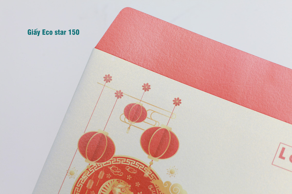 Thiệp in giấy Eco star 150