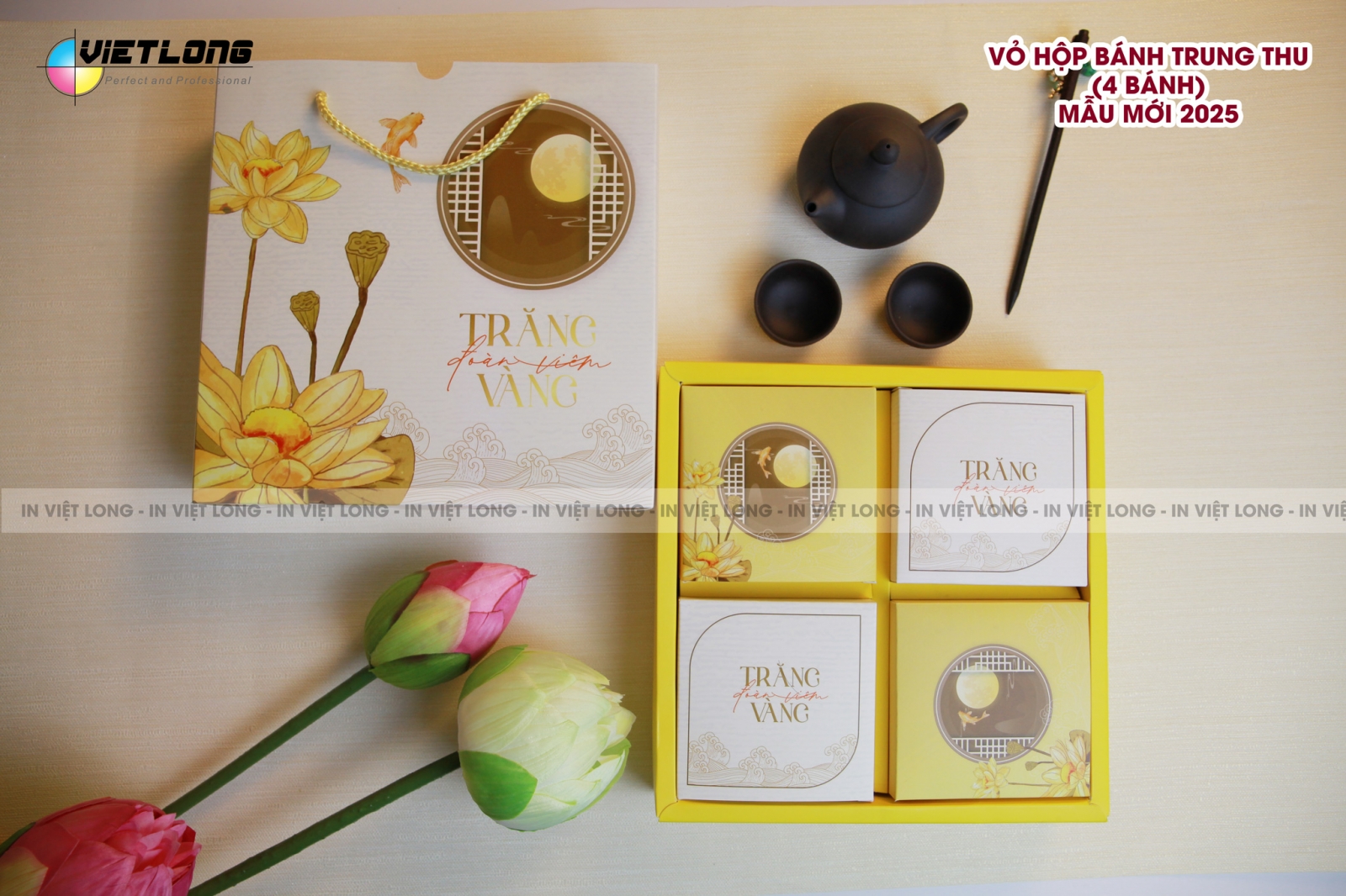 Mẫu vỏ hộp trung thu 2025 đẹp ấn tượng