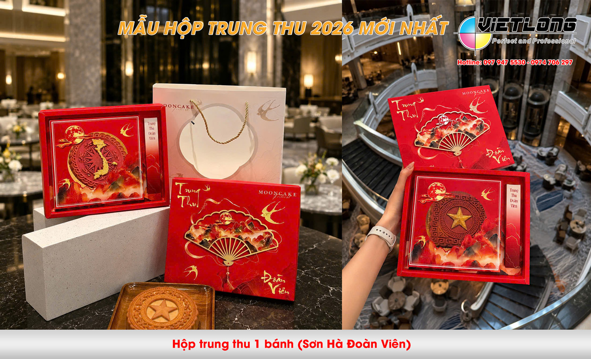 Mẫu vỏ hộp trung thu 1 bánh 2026