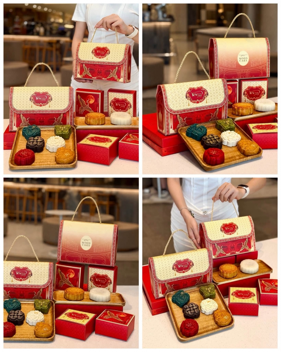 Mẫu vỏ hộp trung thu 2 bánh 2026 Dạ Nguyệt Hạc