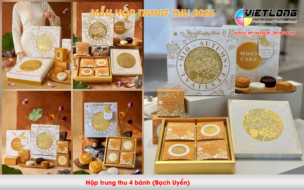 Mẫu hộp trung thu 4 bánh 2026 Bạch Uyển