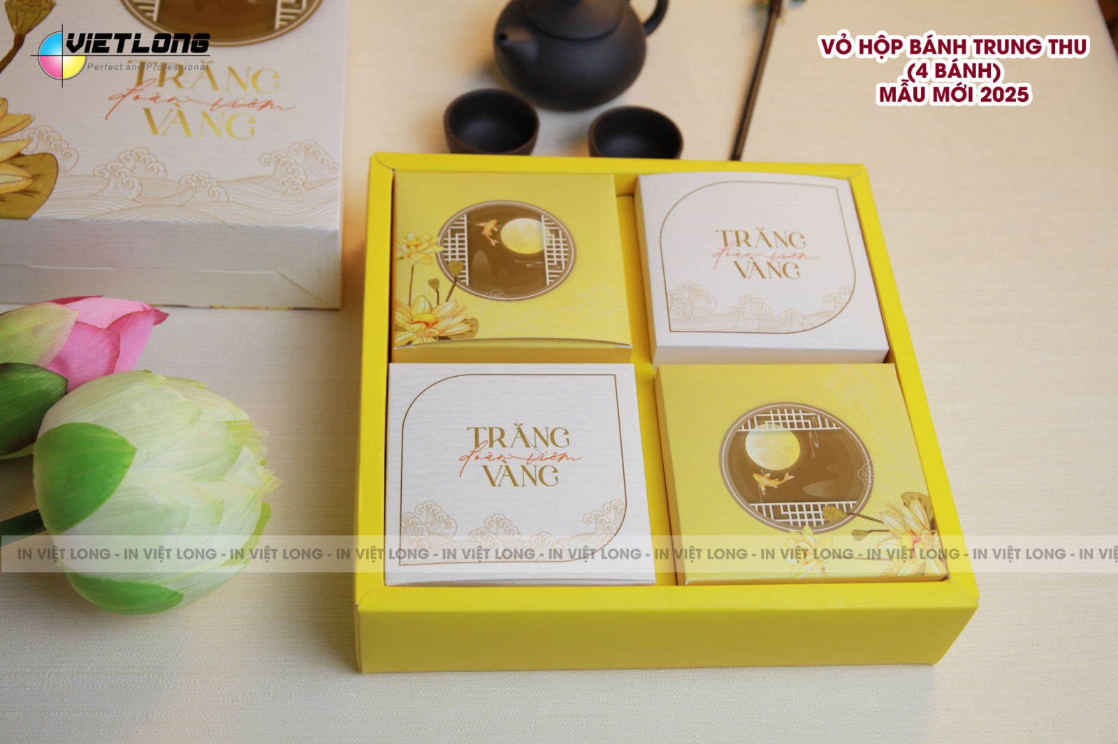 mẫu vỏ bánh trung thu 4 bánh đẹp 2025