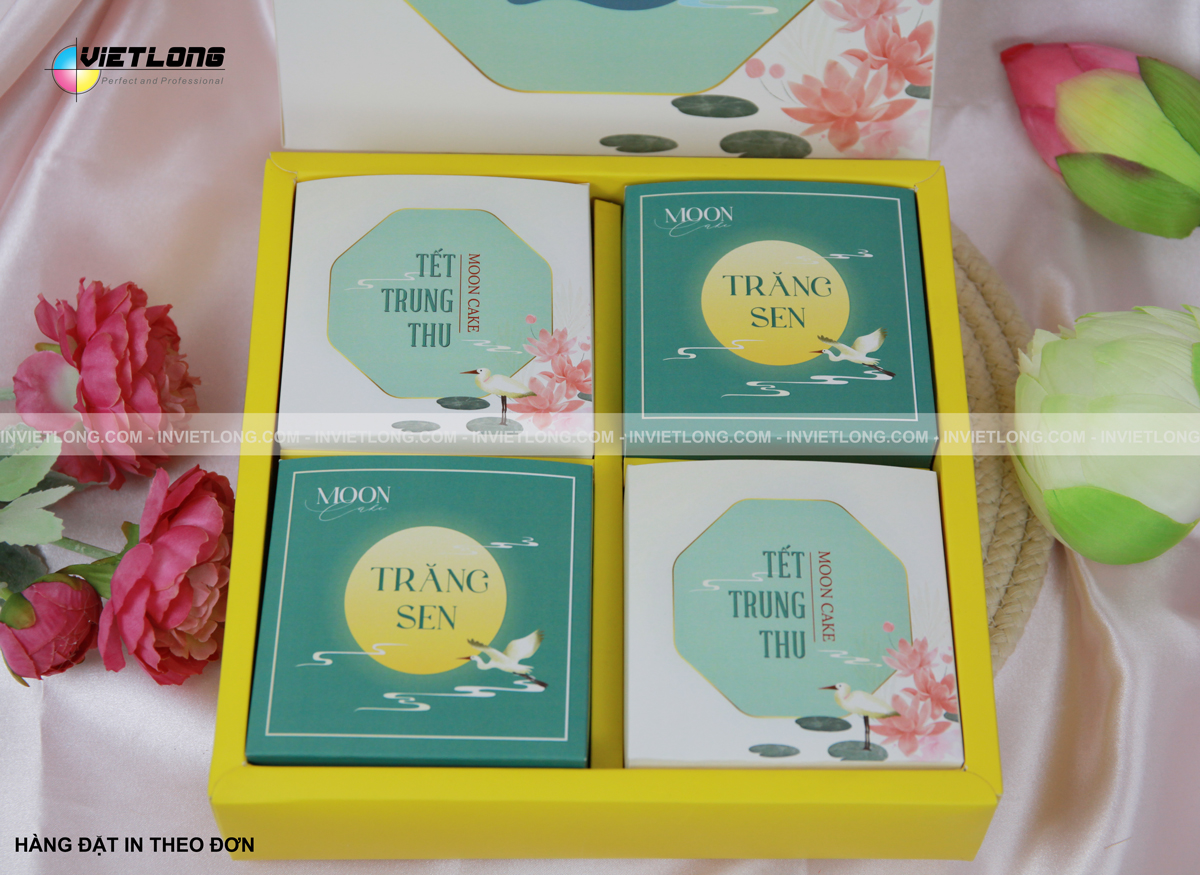 Khay hộp trung thu 4 bánh mẫu mới nhất 2025