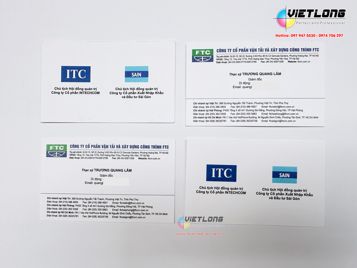 Công ty in card visit giá rẻ Hà Nội