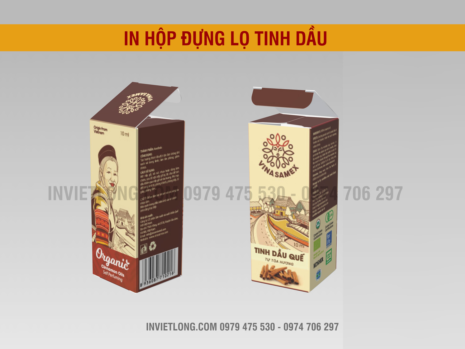 Mẫu hộp tinh dầu quế