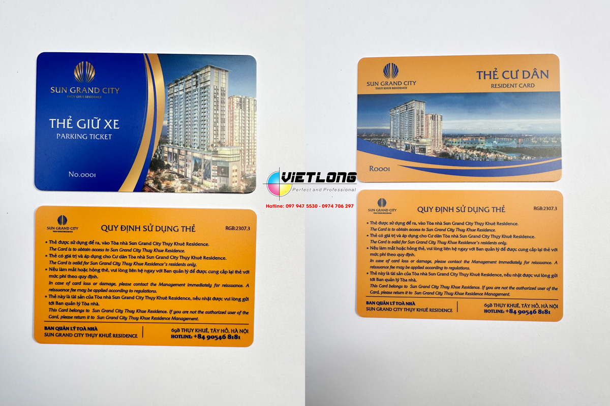 In thẻ giữ xe, thẻ ra vào tòa nhà