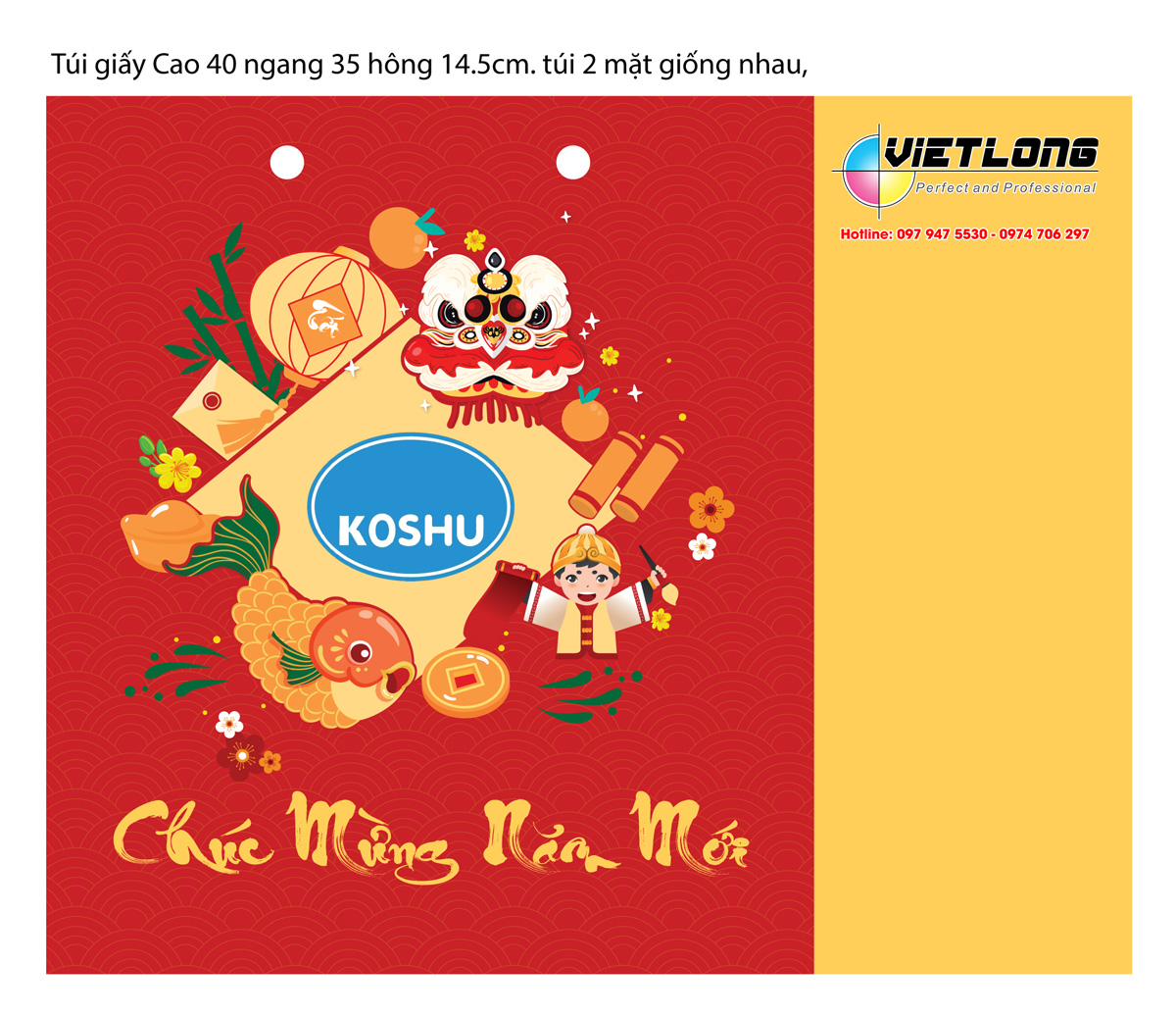In túi quà tết đẹp rẻ nhanh Hà Nội