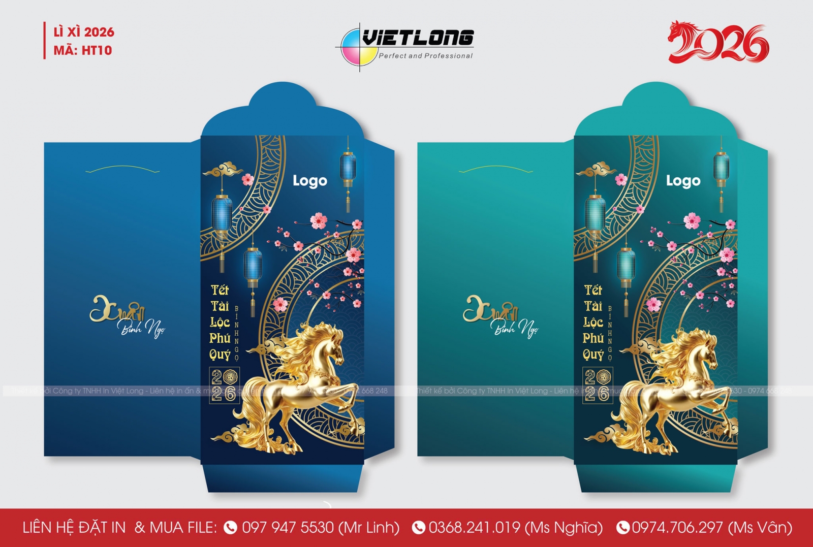 In bao lì xì Tết 2026 thiết kế theo yêu cầu