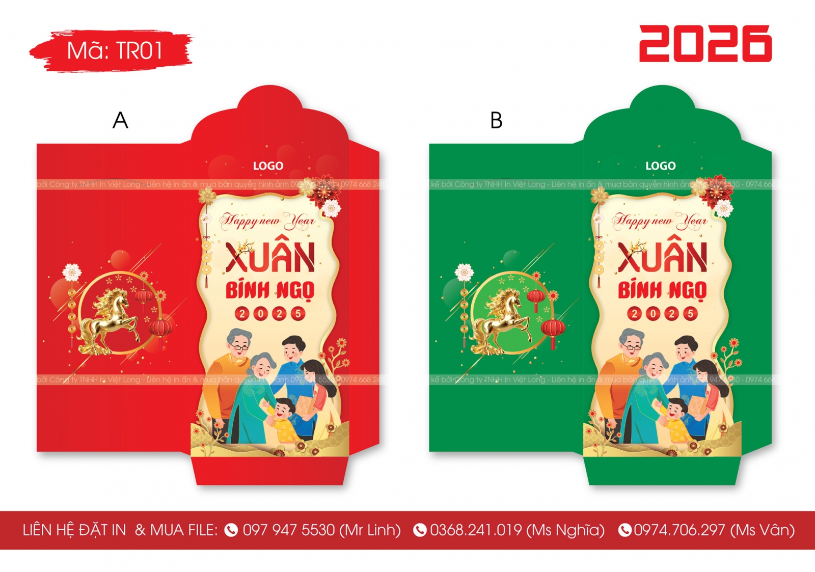 Mẫu lì xì 2026 đẹp ấn tượng