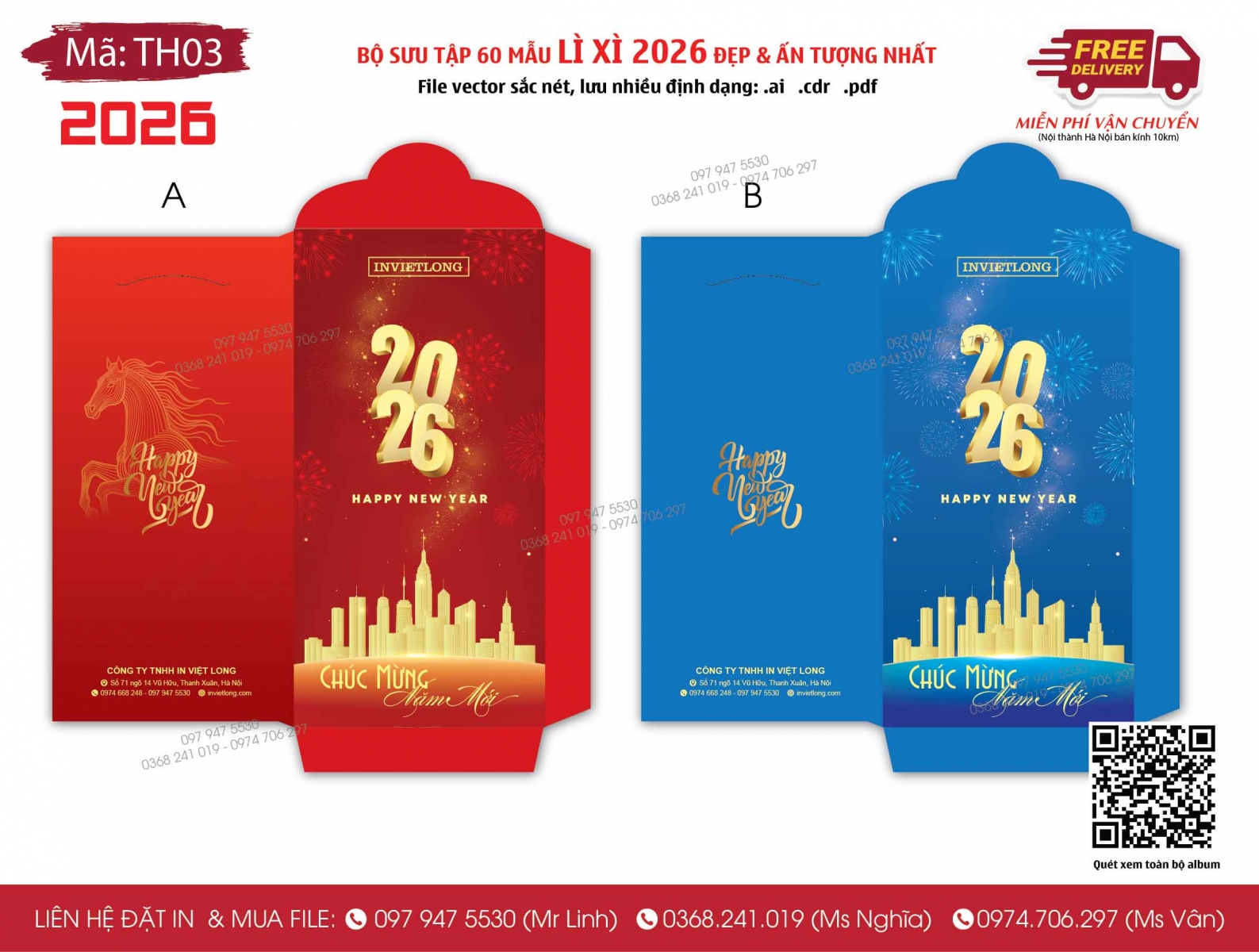 In và thiết kế bao lì xì theo yêu cầu