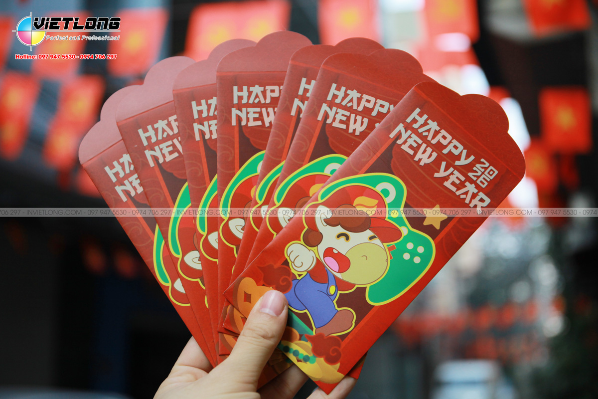 Ảnh chụp thực tế các mẫu lì xì do In Việt Long sản xuất