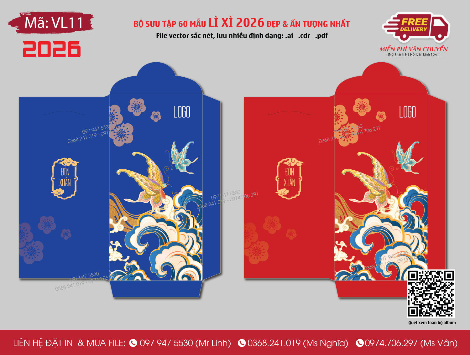 In bao lì xì Tết 2026