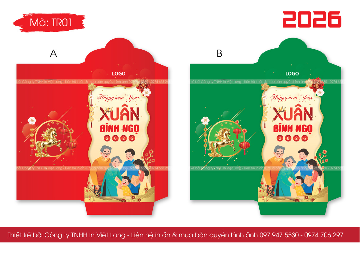 Mẫu lì xì 2026 đẹp ấn tượng