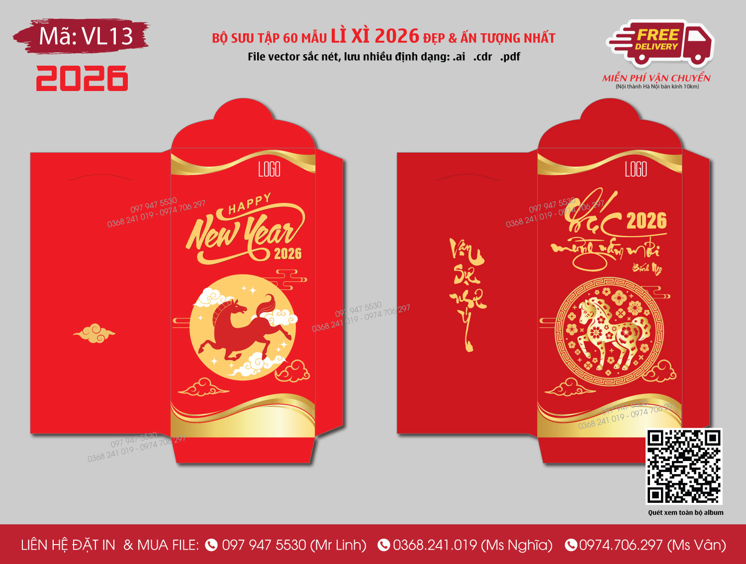 Mẫu lì xì Tết 2026