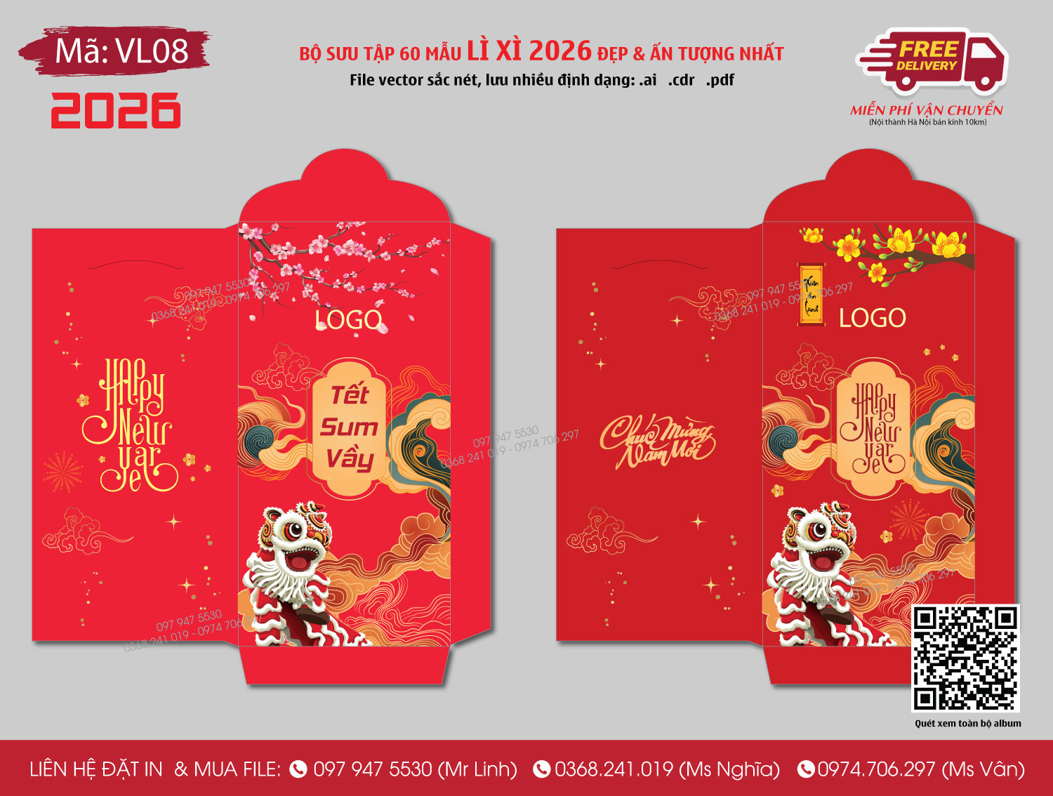 Catalogue mẫu lì xì 2026 đẹp