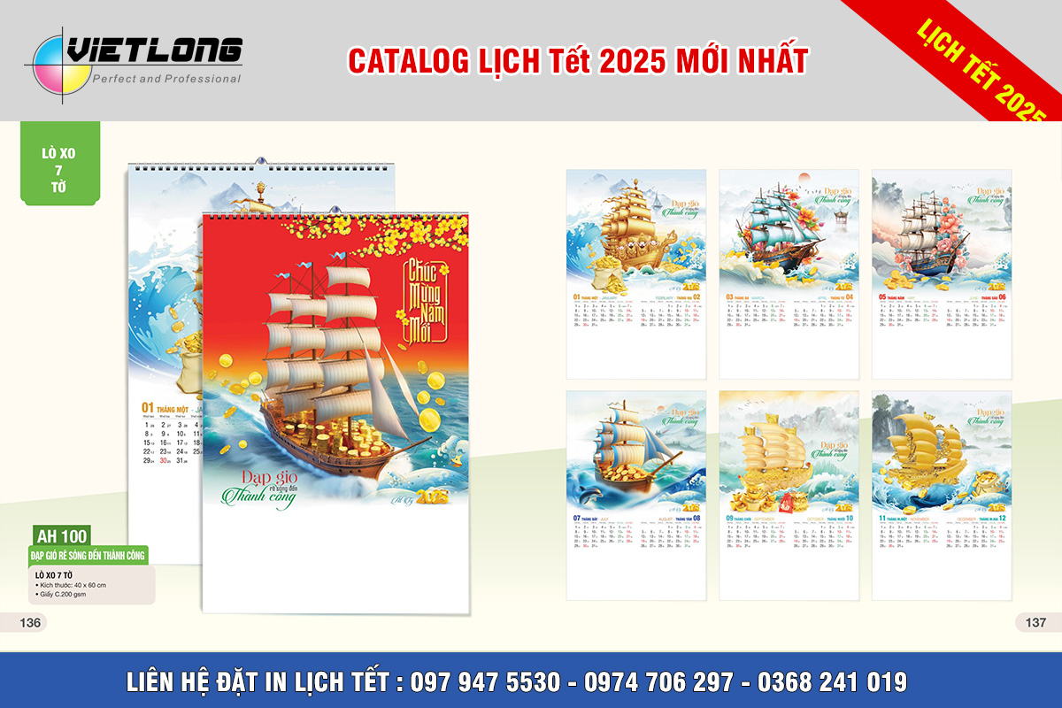In lịch Tết 2025 giá rẻ Hà Nội
