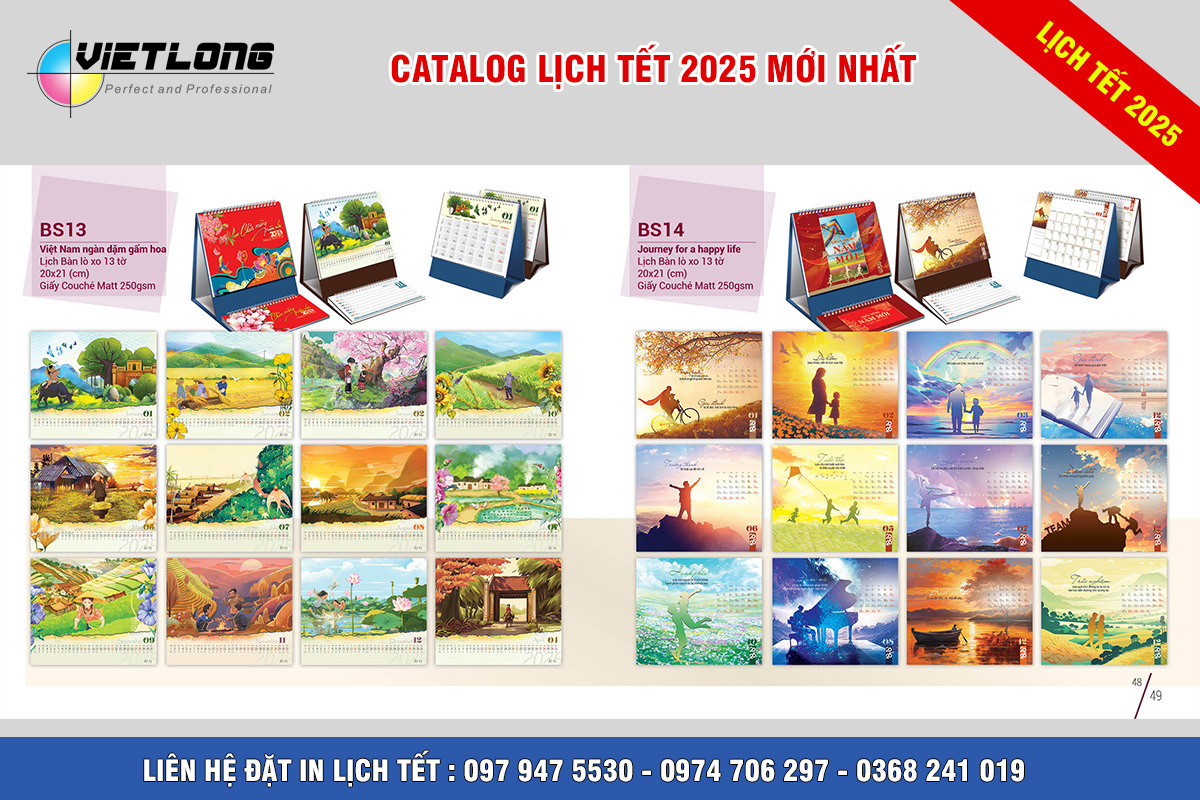 In lịch Tết để bàn 2025 giá rẻ