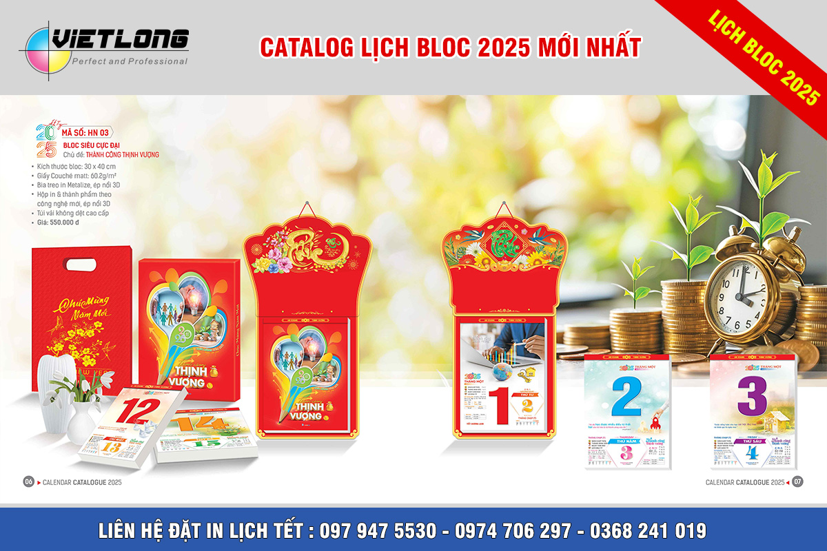 Đại lý phân phối lịch Bloc 2025