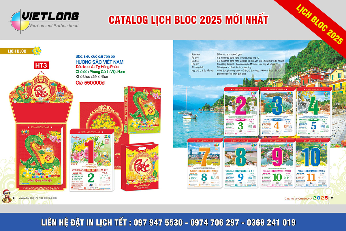 In lịch Bloc 2025 chiết khấu cao