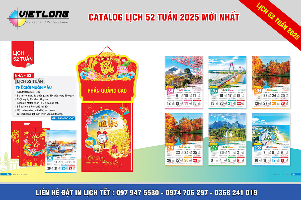 Mẫu lịch 52 tuần NHA52