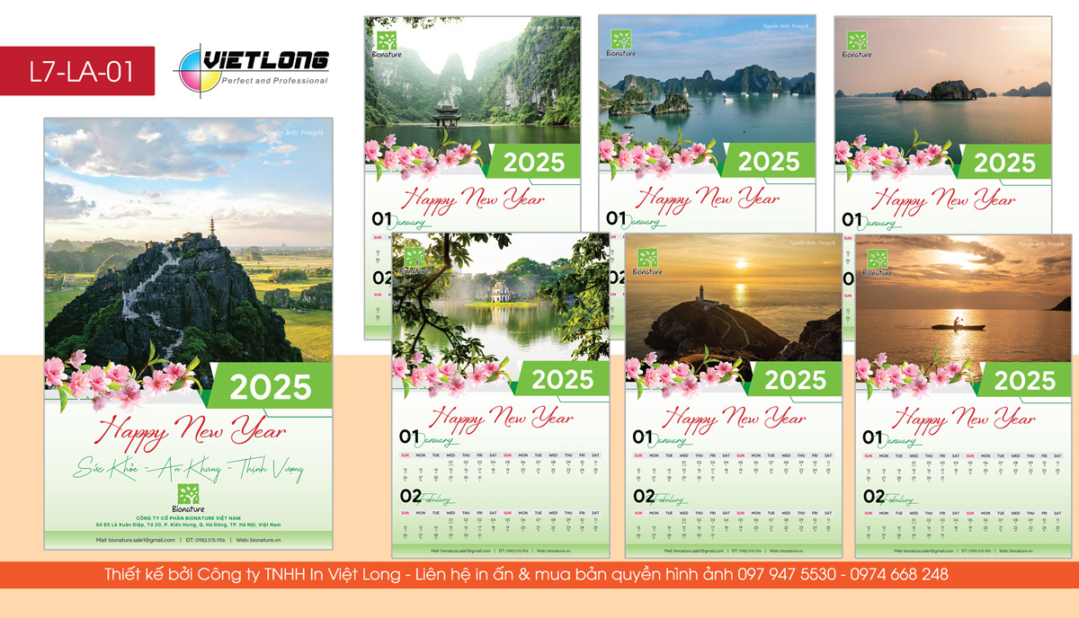 In lịch Tết 2025 thiết kế theo yêu cầu